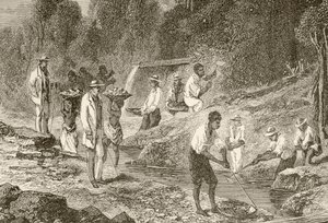 Panning for diamonds by English School